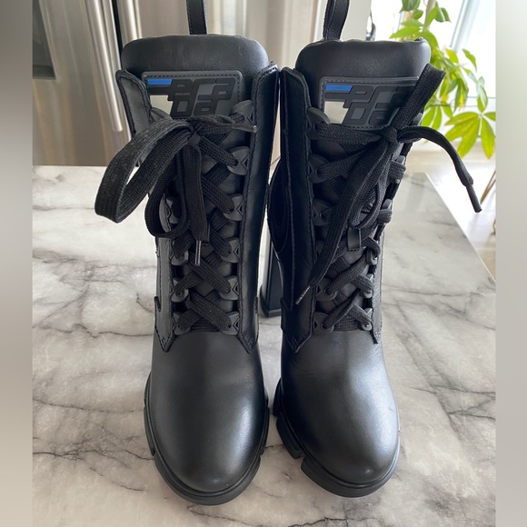 Prada Chunky Heeled Neoprene Ankle Boots BRAND NEW - Picture 3 of 7